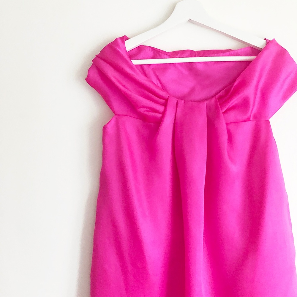 Vintage Diaphanous Pink Silk Organza Dress - image 3